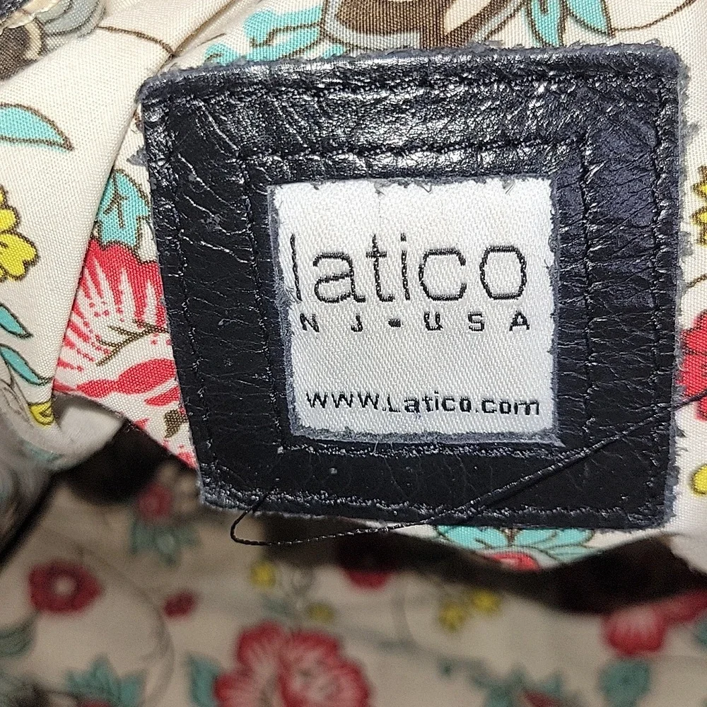 Latico NJ USA for Anthropologie Black Leather Tote Bag